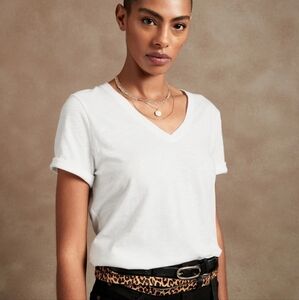 Banana Republic Malibu Tee Cotton Modal Blend  White Size Small